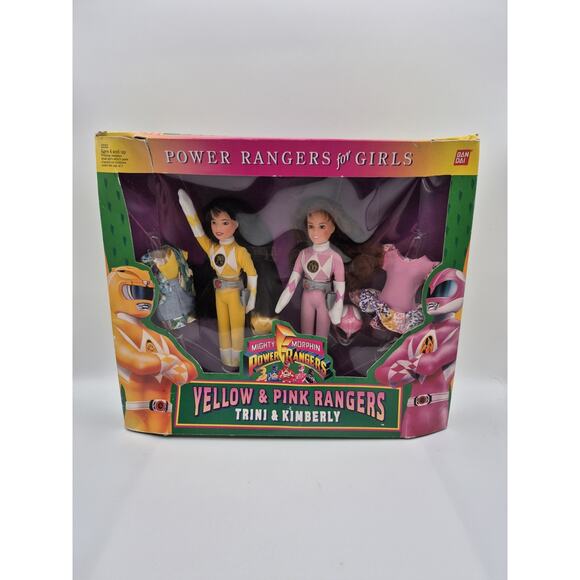 Mighty Morphin Power Rangers For Girls Yellow (Trini) & Pink (Kimberly) New - Picture 1 of 15